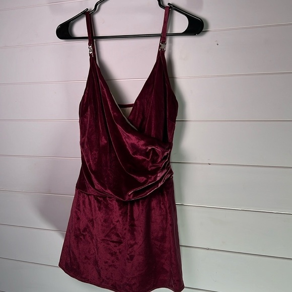Newport News Other - Newport News size 12 burgundy velvet dress bathing suit. A157